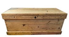 Antique pine chest trunk - pine,
