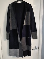 Whitestuff revesible cardigan size Medium blue and greys.
