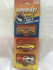 MATCHBOX TRIPLE PACK TURBO VETTE - FERRARI 308 - CHEVY - STARBURST WHEELS