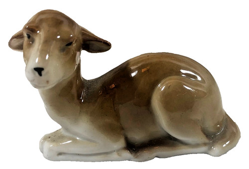 Vintage german porcelain fawn - german,