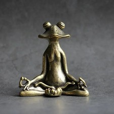 Solid copper zen frog - copper, incense
