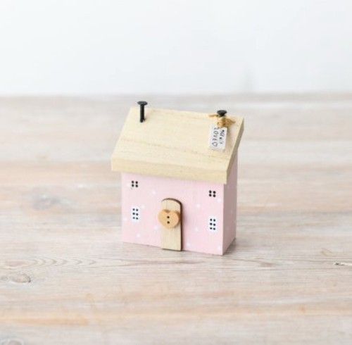 Pink wooden house - wooden, decoration