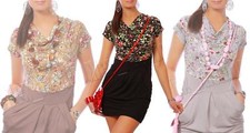 Womens Floral Tulip Dress with