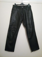 HEIN GERICKE SAFE Black Leather Motorbike Trousers size 34W Mens Casual Outdoors