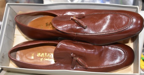 Mens leather bally shoes size - mens,