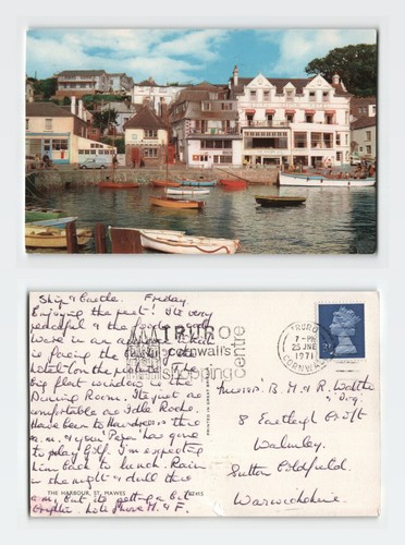 Vintage postcard mawes - postcard, st