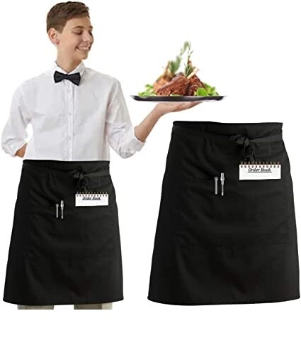 Black half short waist cotton - black,