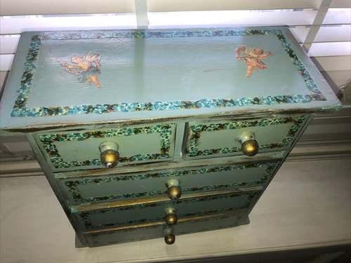 Hand decoupaged chest - chest, of