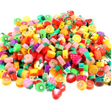Polymer Clay Fruit Beads 10mm Spacer Loose Mixed Colour DIY Jewellery 20pcs
