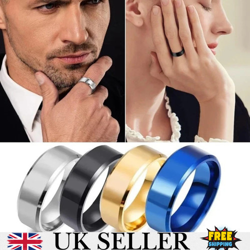 Mens 8mm stainless steel - mens,