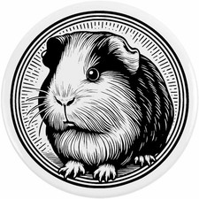 'Guinea Pig' Button Pin Badges