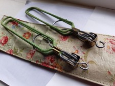 Vintage Folding Travelling Coat Hangers With Floral Case