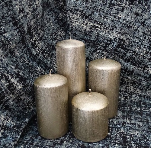 Brushed metal effect pillar - brushed,