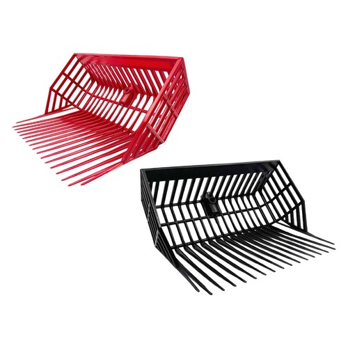 Horse manure rake angled - manure, tines