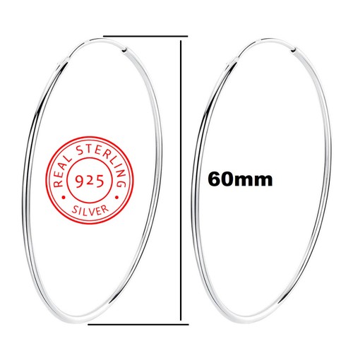 925 sterling silver hoop - 925,