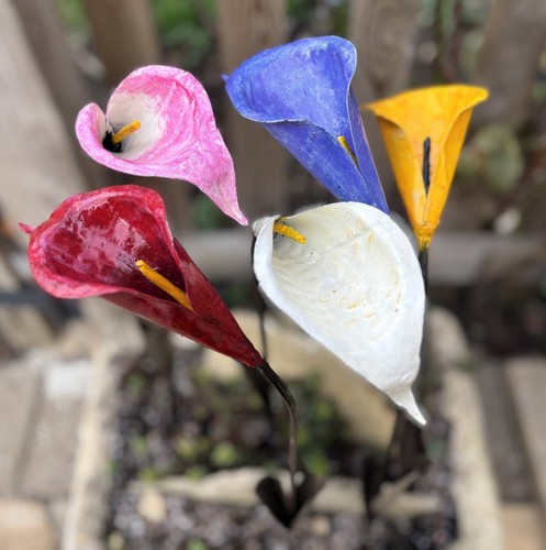 Metal calla lily garden - metal,