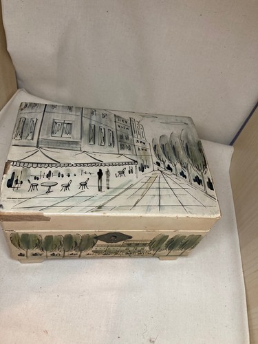 Vintage jewellery box cream - vintage,
