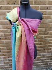 Little Frog Linen Rainbow Ring Sling