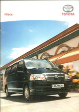 Toyota Hiace Panel Van 2009 UK Market Sales Brochure 280 SWB & 300 LWB