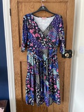 Popsy Floral Patchwork Midi Dress 14 Azaria