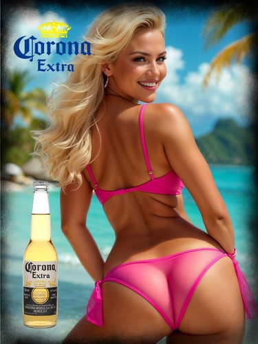 Sexy pin bikini babe - up,