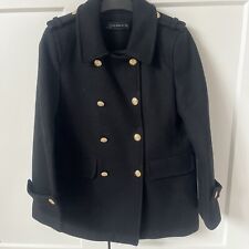 Zara Short Military Wool Coat M