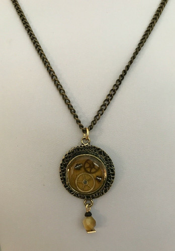 Steampunk necklace with watch - steampunk,