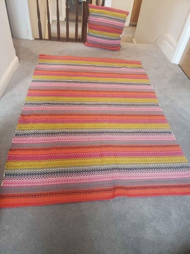 Designer wool rug with - designer,