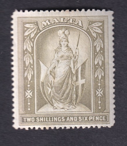 Malta 1899 olive - olive, figure