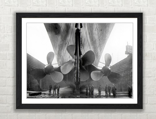Titanic ship propellers framed - titanic,