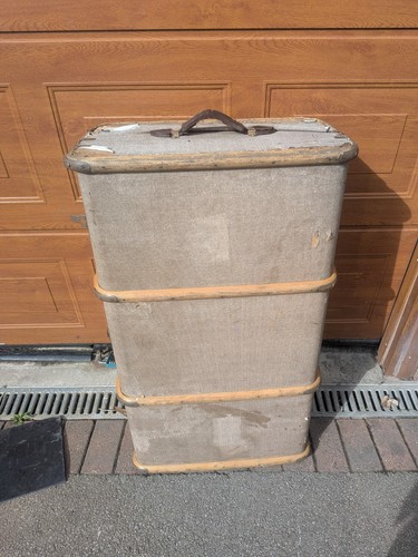 Vintage steamer trunk tall - vintage,