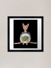 Sphynx Cat Sushi Roll Framed
