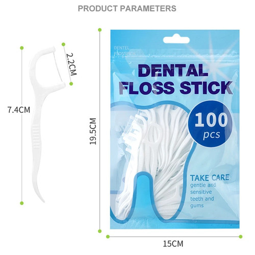 100 dental floss sticks - 100,