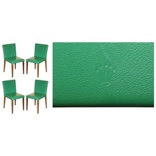 FOUR IMPORTANT & RARE ORIGINAL ROLEX GREEN LEATHER BOUTIQUE DEALERS ARMCHAIRs