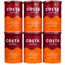 Premium Costa Coffee Instant Coffee Smooth Medium Roast, 6 x 100g / BBD 02/2027