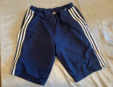 adidas mens nylon tracksuit shorts Scally L Navy Blue Lightweight