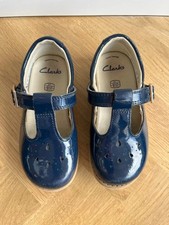 Clarks navy patent bar - clarks, t-bar