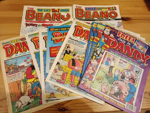 Beano and dandy comics from - and,