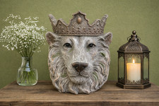 Crowned lion head planter - planter, –