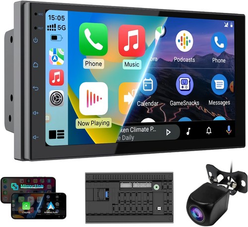 Double din head unit wireless - din,