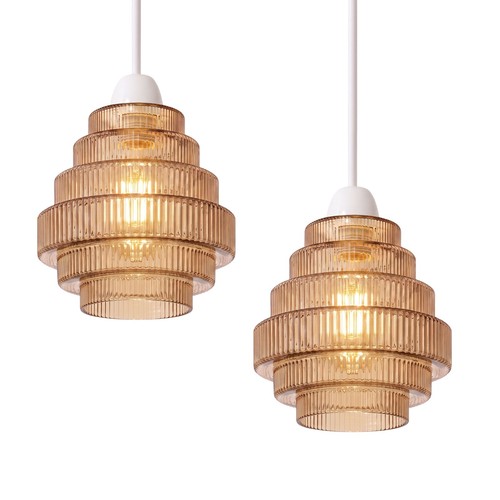 Tiered ribbed amber - tiered,