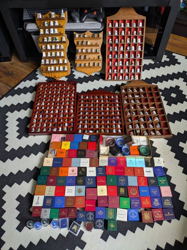Job lot thimbles wooden - of,