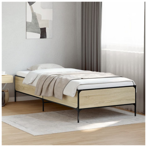 Bed frame sonoma oak 90x200 - oak, cm