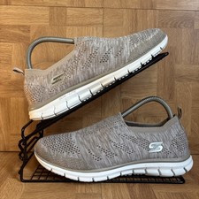 Skechers Glider Stunner Taupe Slip On Dual-Lite Trainers 23451 UK Size 5.5