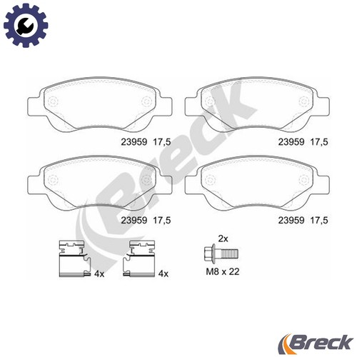 Brake pad set - set, 23959
