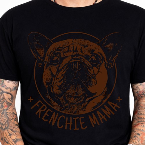 Frenchie mama tee - frenchie,