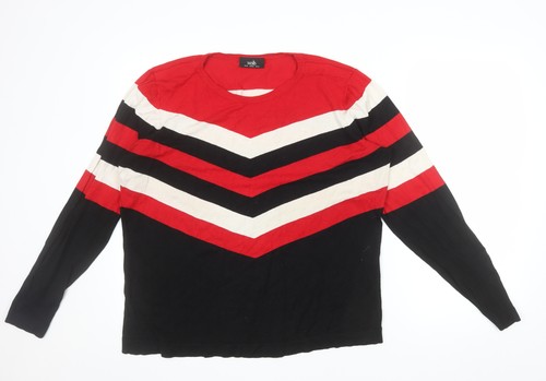 Wallis women red black - black, striped