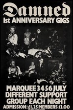 Vintage The Damned Marquee