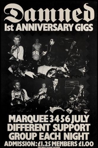 Vintage the damned marquee - vintage,