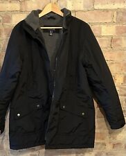 LANDS END Utility Parka Removable hood lined  Coat Jacket  heavy duty Size L